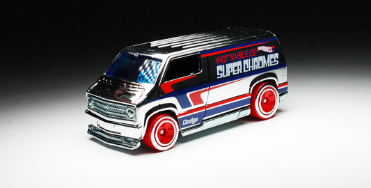 Hot Wheels 2019 Basic Mainline Super Chromes -Custom '77 Dodge Van