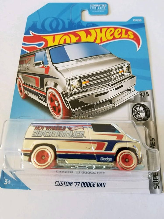 Hot Wheels 2019 Basic Mainline Super Chromes -Custom '77 Dodge Van