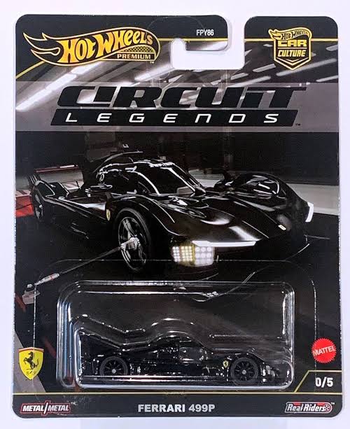 Hot Wheels Premium Car Culture - Circuit Legends 2025 961K - 0/5 Black Ferrari 499P Chase w/Protector
