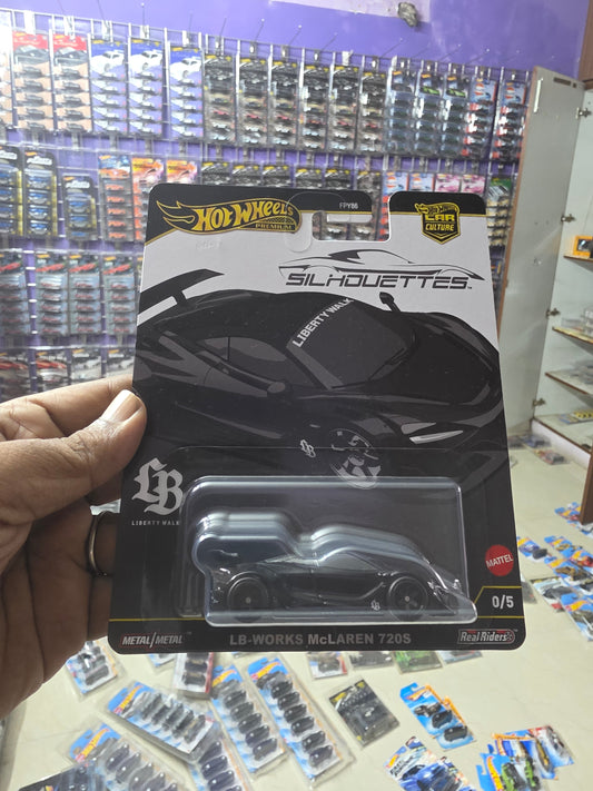 HOT WHEELS PREMIUM LB-WORKS McLAREN 720S SILHOUETTE BLACK SERIES CHASE CAR